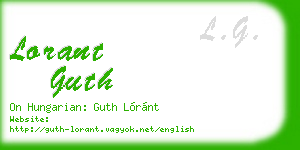 lorant guth business card